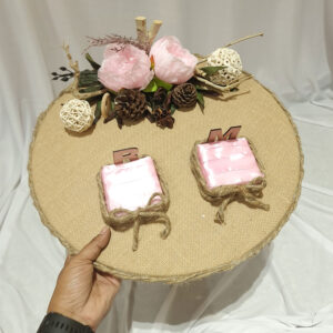 Rustic pink ring platter