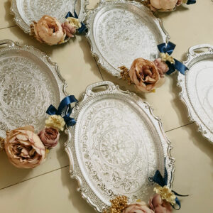 Silver tray set of 6