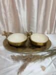 Elegant Brass Bowl Set with Decorative Tray-Premium Gift Hamper