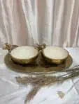 Elegant Brass Bowl Set with Decorative Tray-Premium Gift Hamper