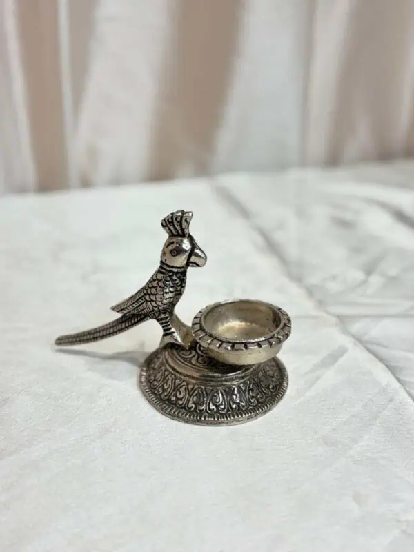 Gleaming Parrot Brass Diya for Ugadi Pooja | WrapArts