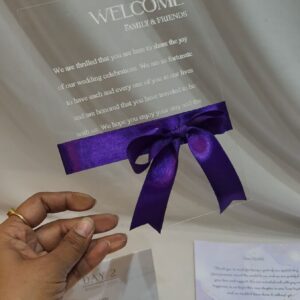 Acrylic Wedding Invitation -Modern Keepsake Card