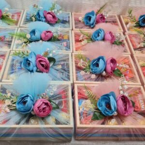 Blue & Pink Baby Shower Return Gift Tray - Gender Reveal Party Favors