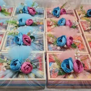 Blue & Pink Baby Shower Return Gift Tray - Gender Reveal Party Favors