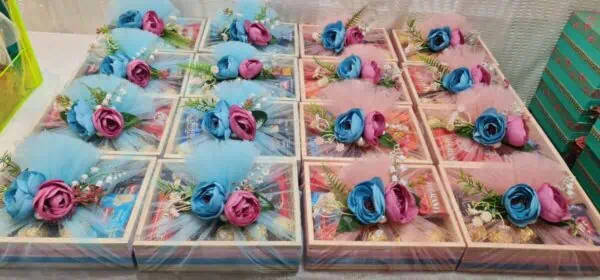 Blue & Pink Baby Shower Return Gift Tray - Gender Reveal Party Favors