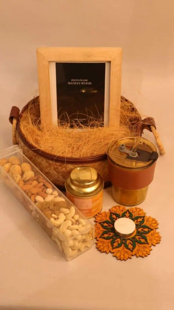 Brown Festive Gift Tray for Diwali & More | WrapArts