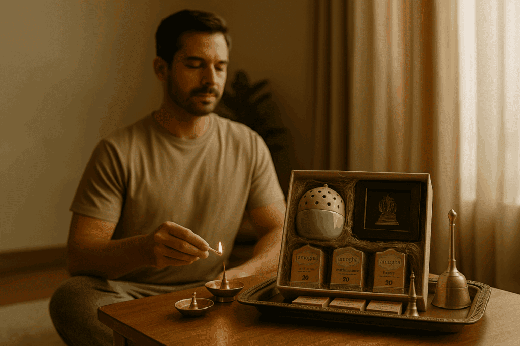 10+ Creative Father's Day Gift Ideas for Every Type of Dad – Personalized & Premium Options 6 Divine Gifting Hamper with Dhoop & Tray for The Spiritual Dad - Father's Day Gift