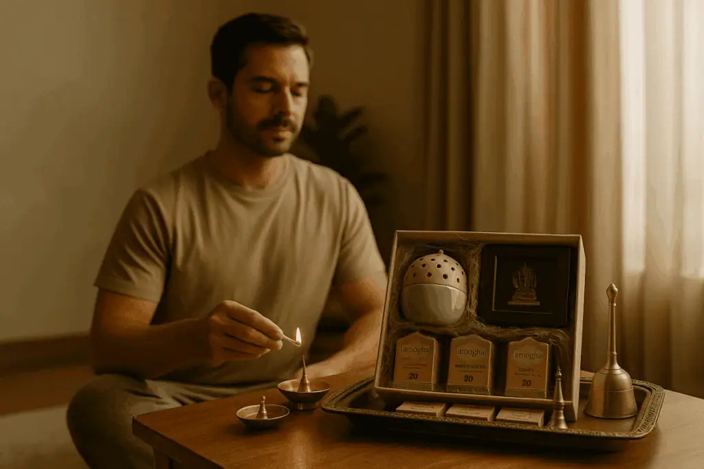 Divine Gifting Hamper with Dhoop & Tray for The Spiritual Dad - Father's Day Gift 