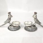 Parrot themed Twin Brass Diya for Festive Decor