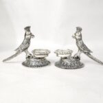 Parrot themed Twin Brass Diya for Festive Decor