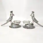 Parrot themed Twin Brass Diya for Ugadi Festive Decor | WrapArts