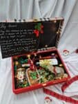 Luxury Christmas Gift Box with Wine & Candle - gifts for December