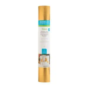 Cricut Textured Metallic Gold Vinyl-12" x 48" | Premium Adhesive Vinyl