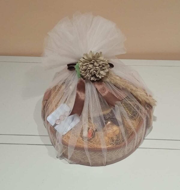 Rakhi Brown Basket - Unique Raksha Bandhan Gift Hamper - Rakhi Basket Gift