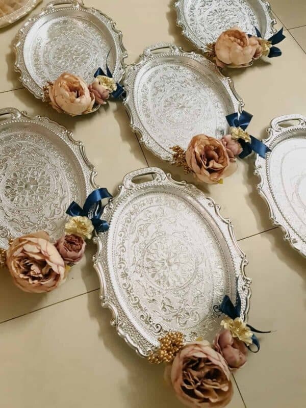Silver Gift Tray - Set of 6