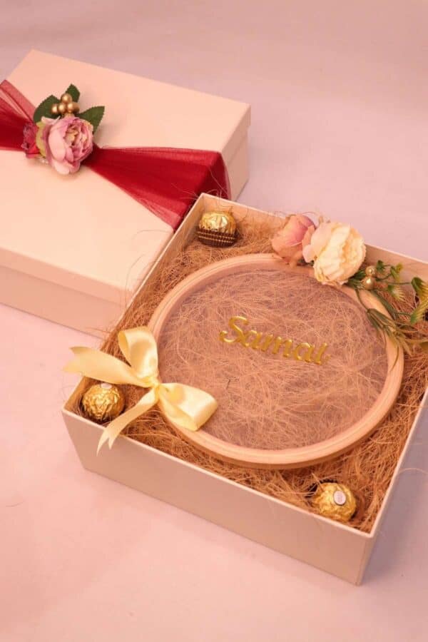 Valentine's Day Custom Name Plate Gift with Ferrero | WrapArts