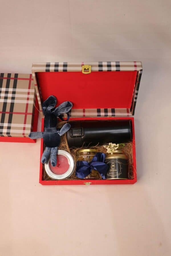 Blue Valentines Day Gift Box - Travel & Tea Hamper