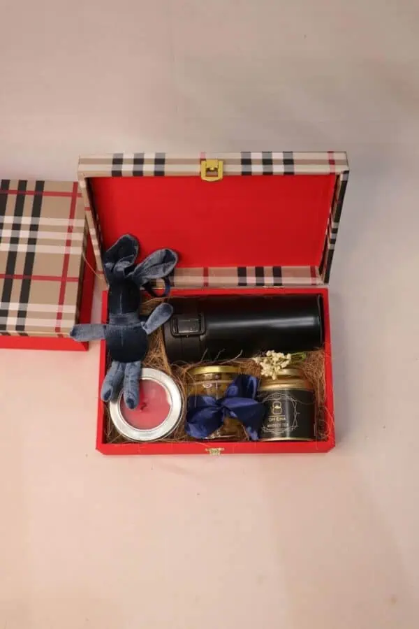 Blue Valentines Day Gift Box - Travel & Tea Hamper