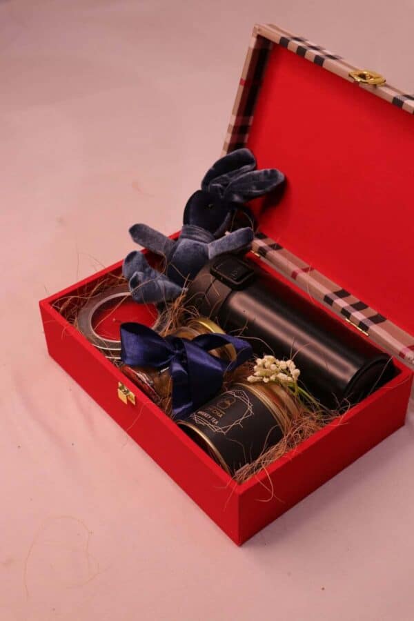 Blue Valentines Day Gift Box - Travel & Tea Hamper