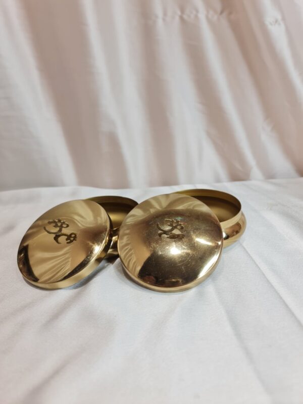 Premium Brass Metal OM Jar - Set of 2
