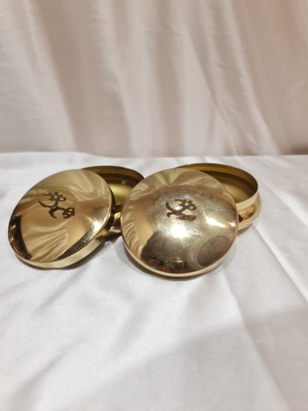 Premium Brass Metal OM Jar - Set of 2