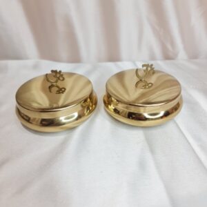 Premium Brass Metal OM Jar - Set of 2