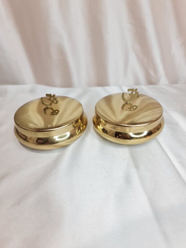 Premium Brass Metal OM Jar - Set of 2