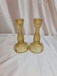 Elegant Glass Candle Holders - set of 2